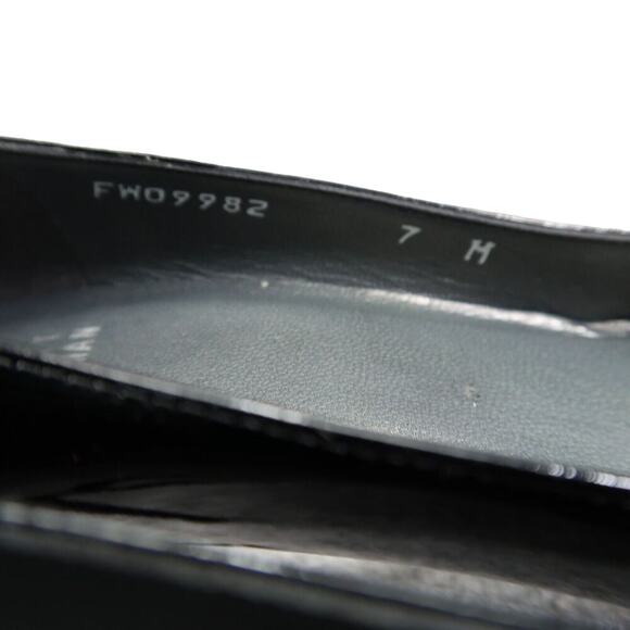 Stuart Weitzman Shoe Women 7 Pumps Platform Stiletto Patent Leather Formal Black - Picture 14 of 15